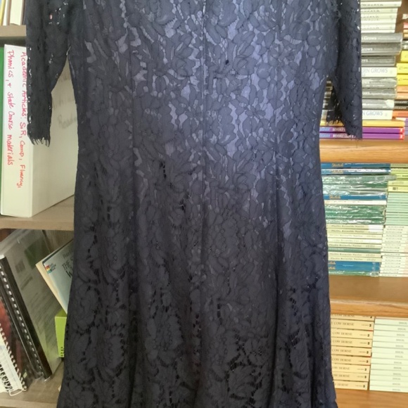 Eliza J lace dress in navy blue size 10 - Picture 3 of 7